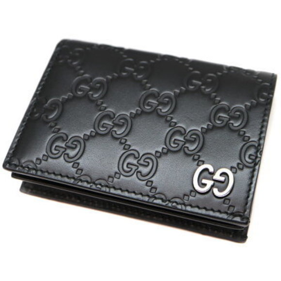 Gucci Bifold Wallet Black Leather - Picture 1 of 6
